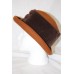 J. LILY By Eric Javits Brown BOLLMAN 100% Wool Felt 2 Tone "Buttons" Hat OSB114  eb-67509485